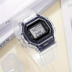 Sports Gray Digital Silicone Watch