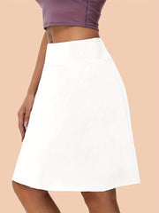 High Rise Stretchy Tennis Skort With Pockets