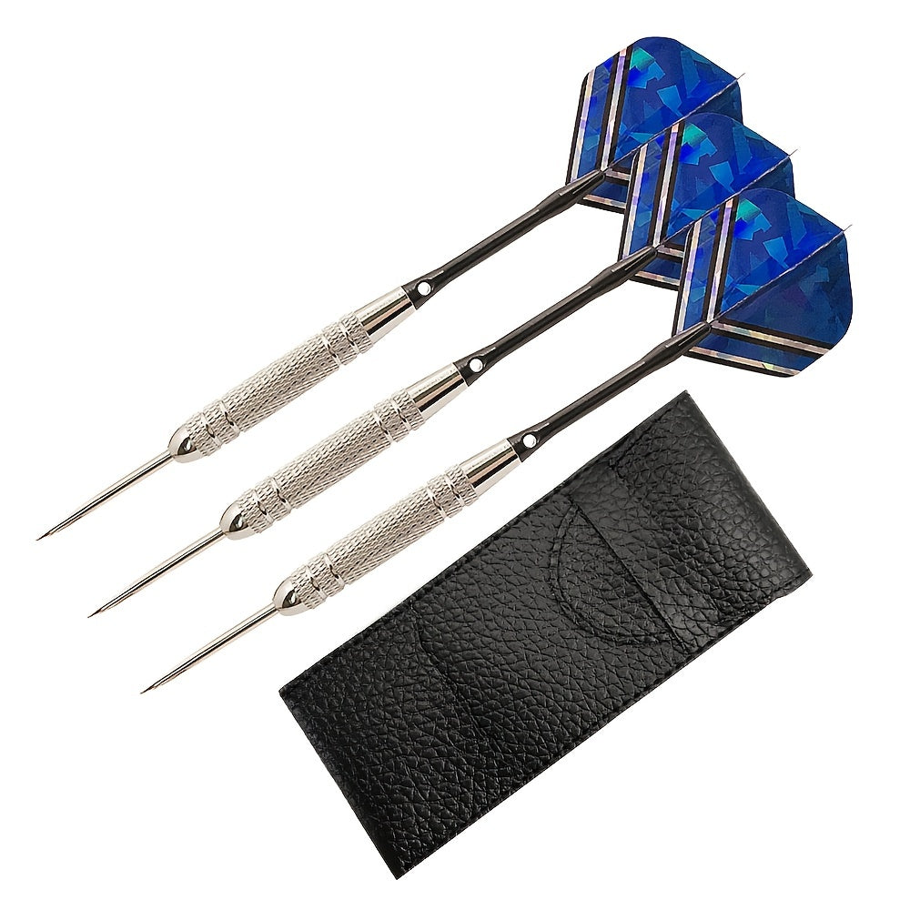 3pcs Aluminum Rod Dart Needle Set Carved Design