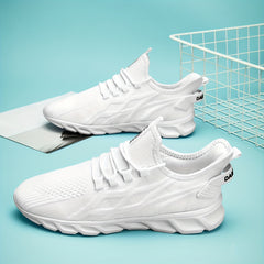 Women's Lightweight Knitted Sports Shoes Lace Up Running Sneakers
