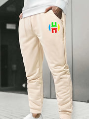Men's Graphic Print Drawstring Waist Pants Casual Sweatpants