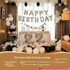 Aluminum Foil Birthday Balloon Set - Birthday Decoration