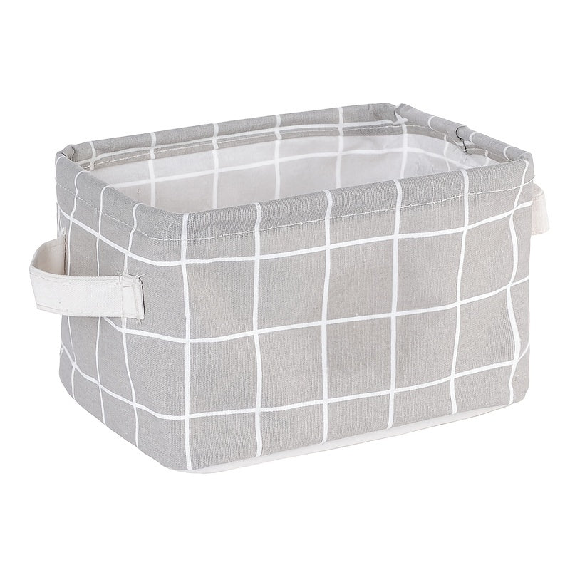 Plaid Pattern Storage Bag Organizer with Handles