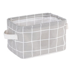 Plaid Pattern Storage Bag Organizer with Handles
