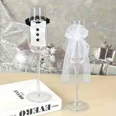2pcs Wedding Dress Cup Covers for Bridal Shower