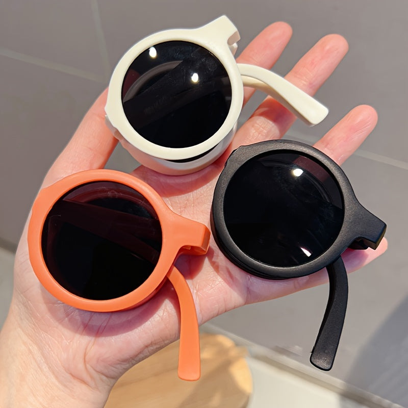 Children's Foldable Sunglasses Girls Summer Beach Photography Sunglasses