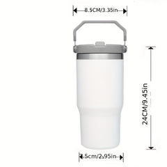 30oz Leakproof Stainless Steel Cup with Handle and Straw for Outdoor Activities