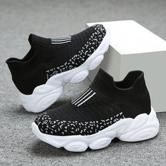Girls Casual Sock Shoes Knit Lightweight Comfy Sneakers