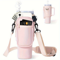 Neoprene Insulated Water Cup Holder for 40oz Tumbler Bottle Bag with Strap