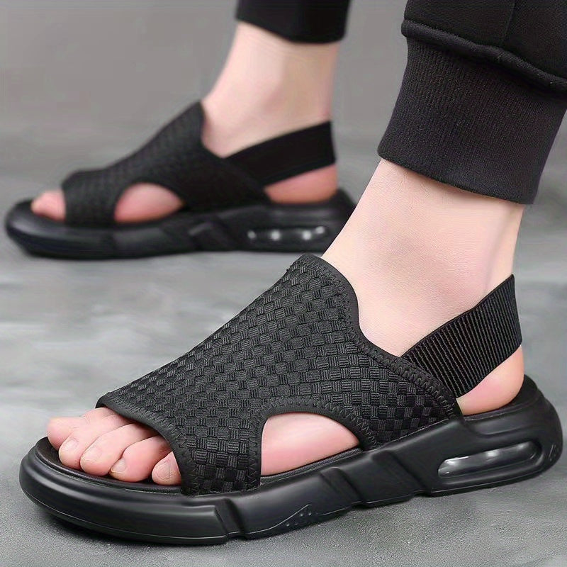 Men's Plaid Slide Sandals Outdoor Walking Shoes