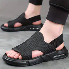 Men's Plaid Slide Sandals Outdoor Walking Shoes