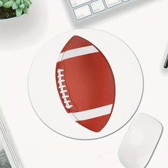Rugby Printed Circular Anti Slip Mouse Pad