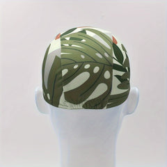 Men's Retro Leaf Pattern Cycling Cap Under Helmet Hat
