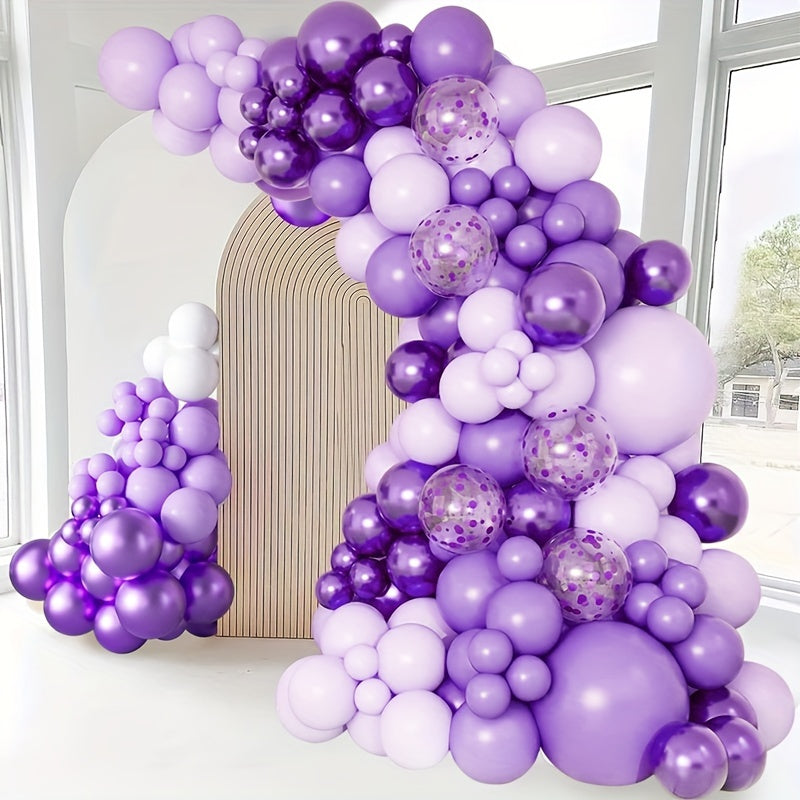 107pcs Purple Balloon Garland Arch Kit Wedding Birthday Party Decorations