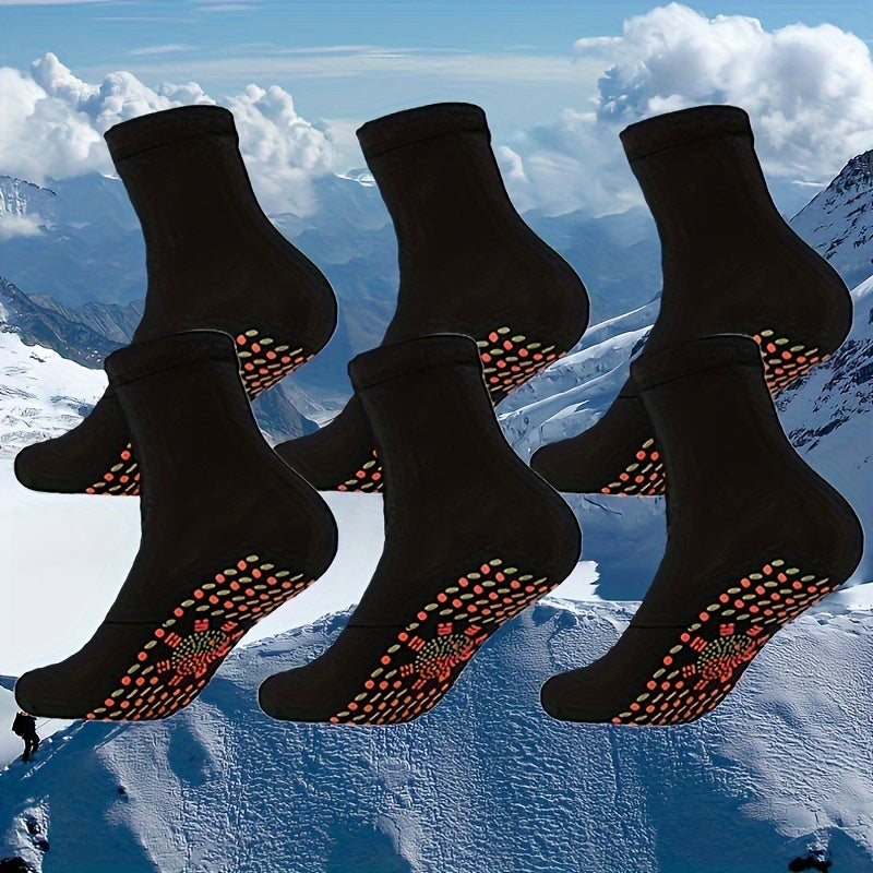 Men's Winter Hiking Socks Foot Massage Coldproof Sweat Absorbing
