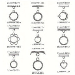10sets OT Buckle Intgtd T Stick & Circle Toggle Clasps for DIY Jewelry