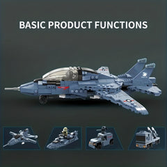 Military Airplane Fighter Toy Model Building Blocks Toy For Boys