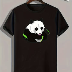 Panda Print Men's Graphic T shirt Casual Comfy Tees For Summer
