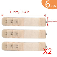 6pcs Bra Strap Extenders Adjustable Lingerie Accessories
