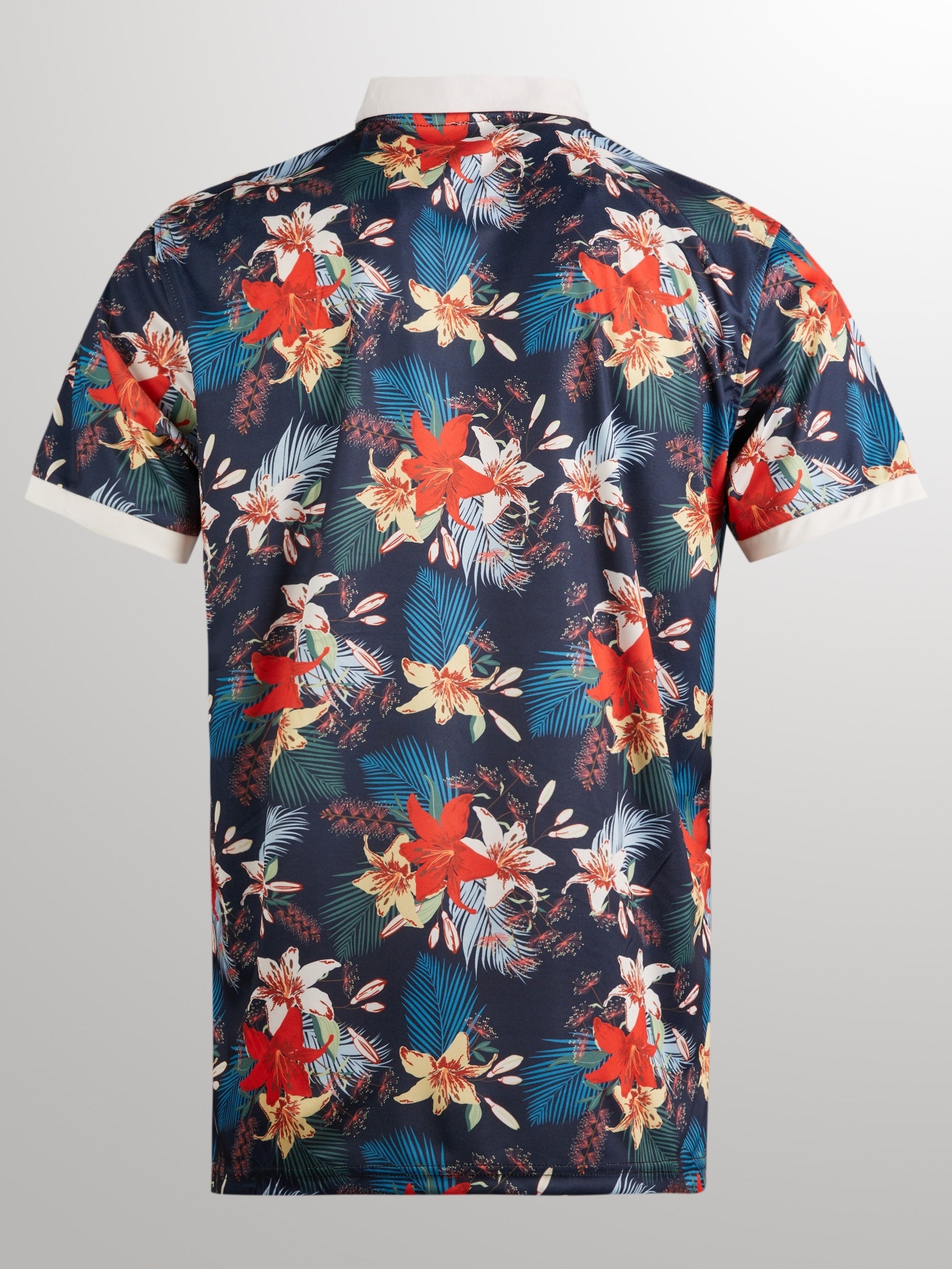 Men's Floral Shirt Casual Button Up Short Sleeve Tee Top