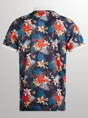 Men's Floral Shirt Casual Button Up Short Sleeve Tee Top