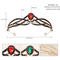 Baroque Crown Headband Crystal Tiara For Women