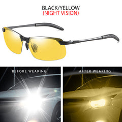 Vintage Photochromic Sunglasses Night Driving Fishing Shades