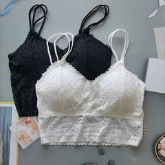 2pcs Wireless Lace Bras Women's Lingerie Set