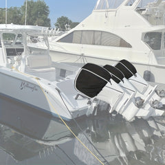 Waterproof Outboard Engine Cover w/ Reflective Strips