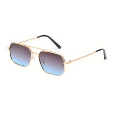 Double Beam Square Frame Men's UV Sunglasses