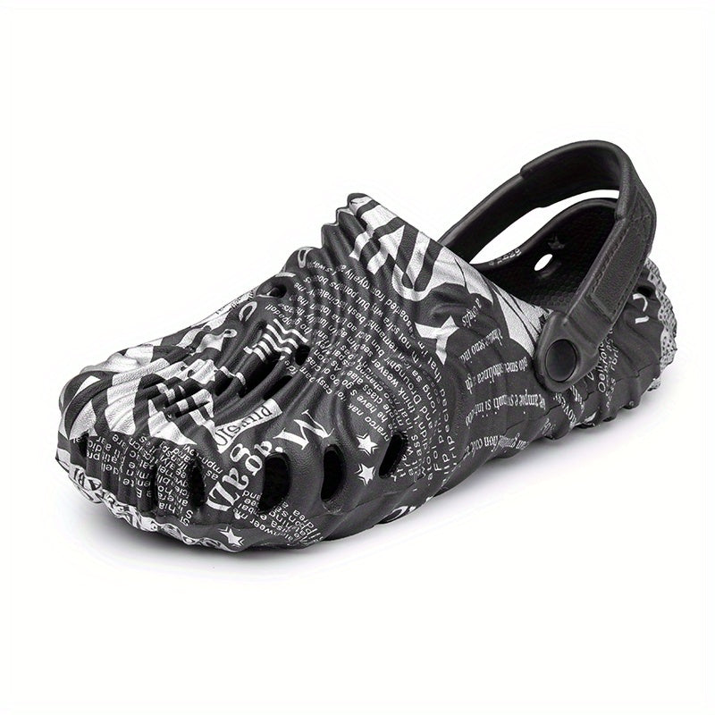 Women's Pattern Hole Shoes Casual Comfortable And Breathable Outdoor Slippers