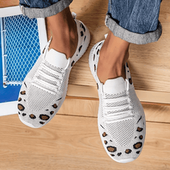 Men's Leopard Pattern Comfy Casual Shoes Non Slip Sneakers For Traveling Jogging