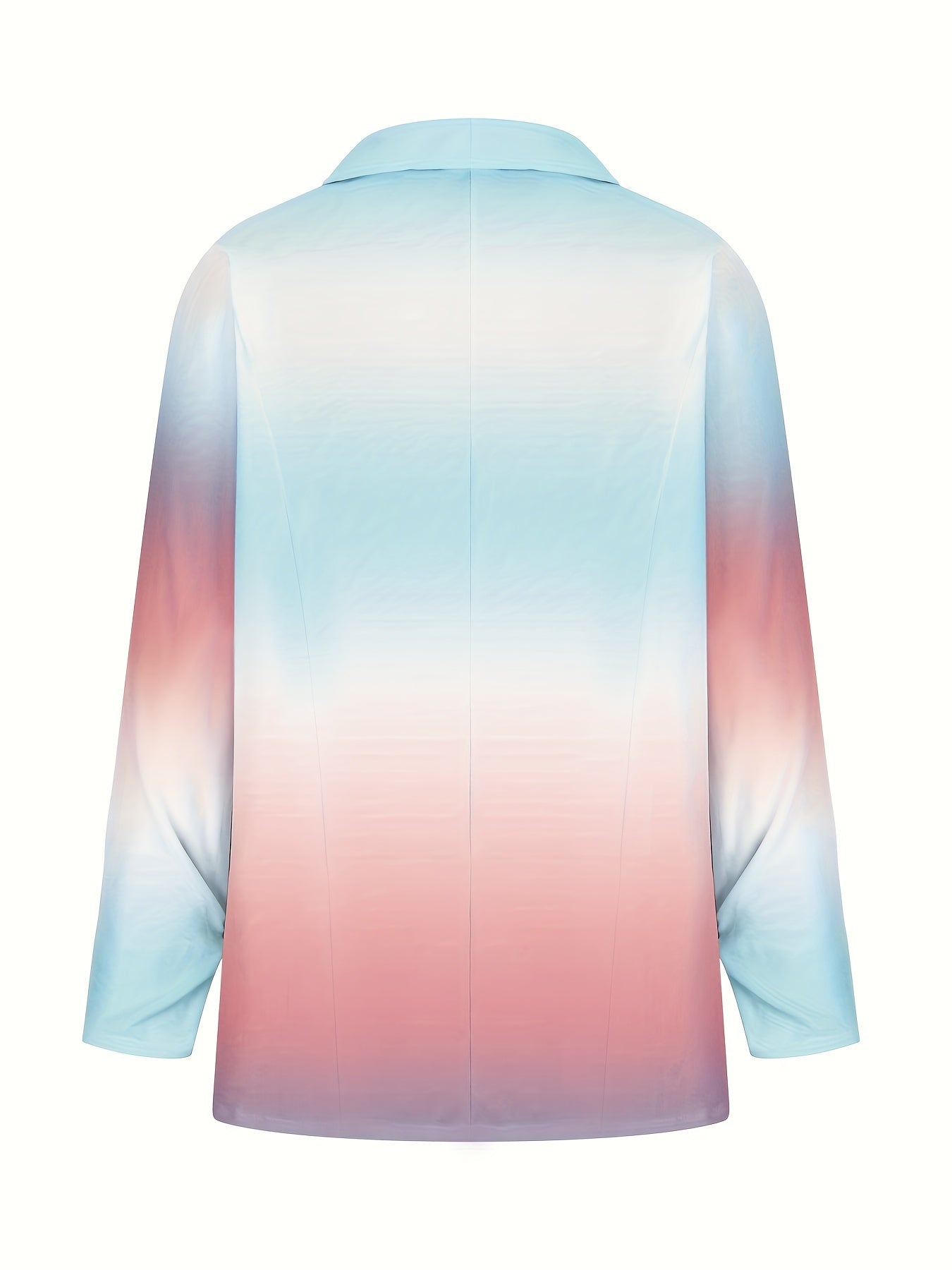 Ombre Long Sleeve Open Front Blazer
