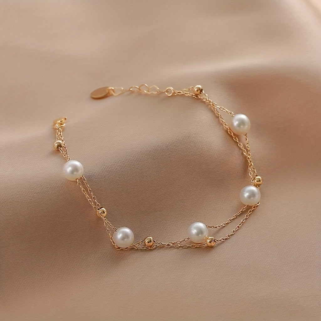 Natural Freshwater Pearl Bracelet Necklace Set - Adjustable Hand Neck Jewelry