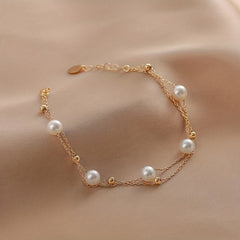 Natural Freshwater Pearl Bracelet Necklace Set - Adjustable Hand Neck Jewelry