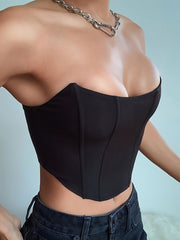 Off Shoulder Corset Top Sleeveless Sexy Bodycon