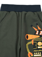 Boys Robot Print Sweatpants Elastic Waist Sports Jogger Pants