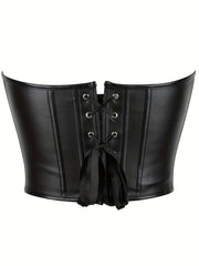 Strapless Corset Bustier Tummy Control Lace Up Push Up Body Shaper