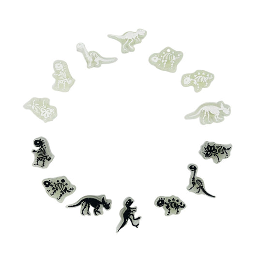 14pcs Dinosaur Luminous DIY Shoe Decorations Holiday Gift