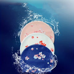 Adults Silicone Waterproof Swim Cap Flower Print for Women