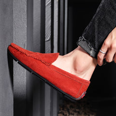 Men's Custom Loafer Shoes Stitching Durable Slip On Moccasins