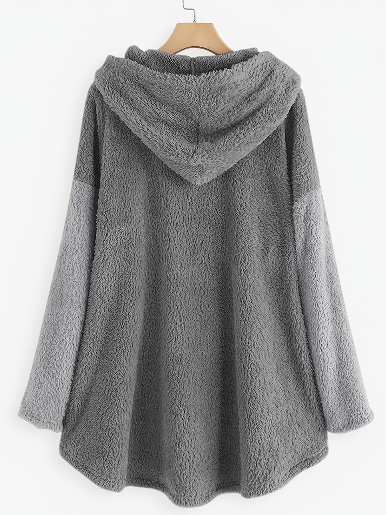 Cat Print Hooded Coat Warm Outerwear For Fall & Winter
