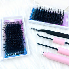 25mm DIY Eyelash Extension Kit w/ Mascara Brush, Glue & Applicator