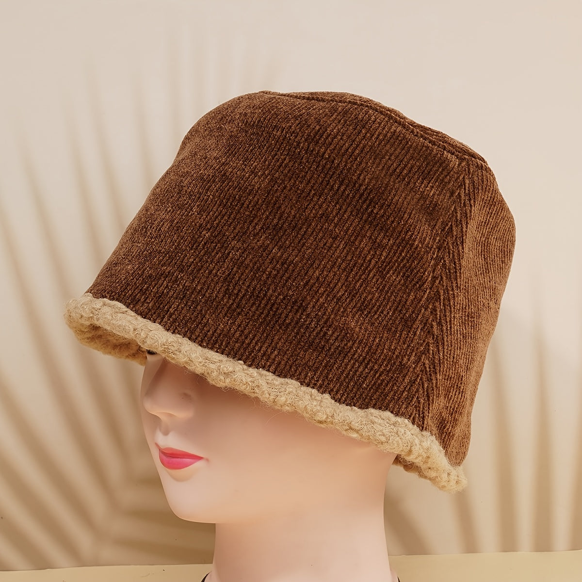 Women's Vintage Bucket Hat Fall Winter Brim Basin Hat