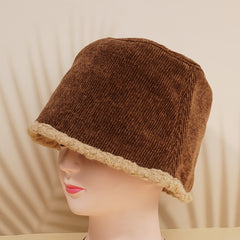 Women's Vintage Bucket Hat Fall Winter Brim Basin Hat