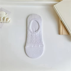 7 Pairs Textured Solid Low Cut Ankle Socks Women's Stockings