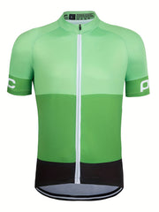 Quick Dry Men's Cycling Jersey with Rear Pocket Moisture Wicking Shirt