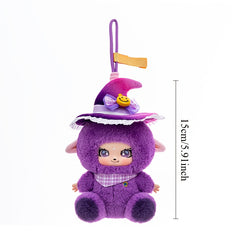 Witch Face Doll Figurine Plush Toy Keychain Bag Charm