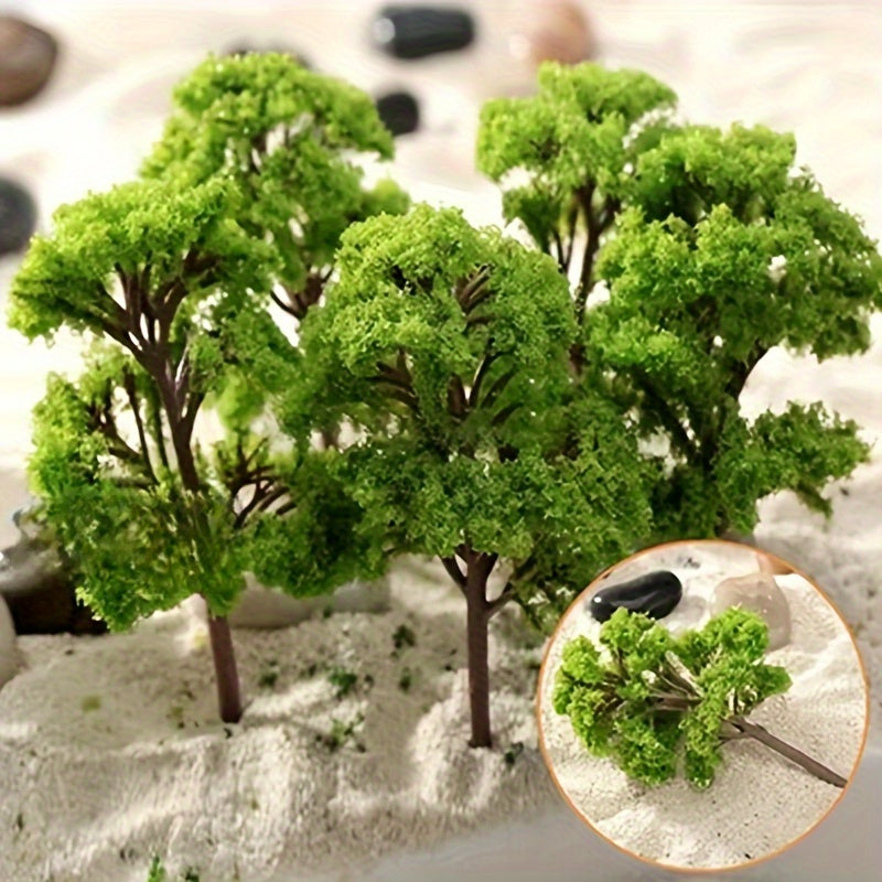 Mini Model Trees Toy House Decoration Garden Home Furnishings Plastic Leaf Trees