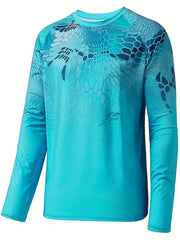 Men's Snake Skin Print UPF 50 Sun Shirt Quick Dry Rash Guard